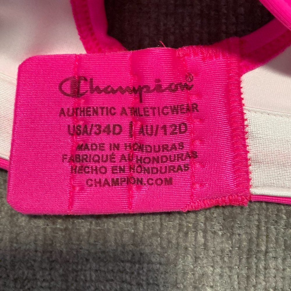 SOLD - Champion Spot Comfort Full Support Bra - 34D - Pinksicle - Picture 3 of 5